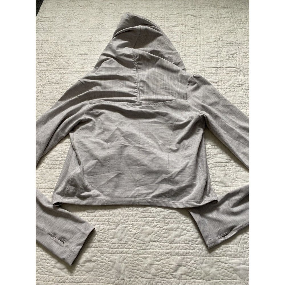 ZYIA ACTIVE Haze Yoga Wrap Top Long Sleeve Hooded Cross Front Pullover L Large - Picture 7 of 8